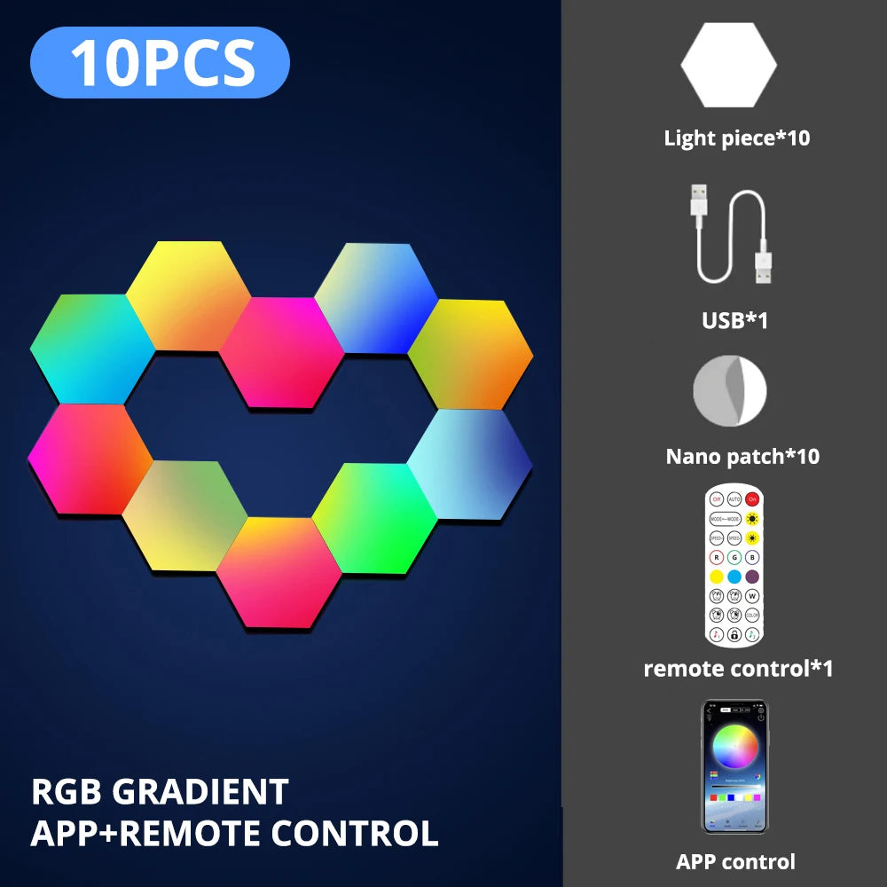 RGB Hexagon Wall Lamp